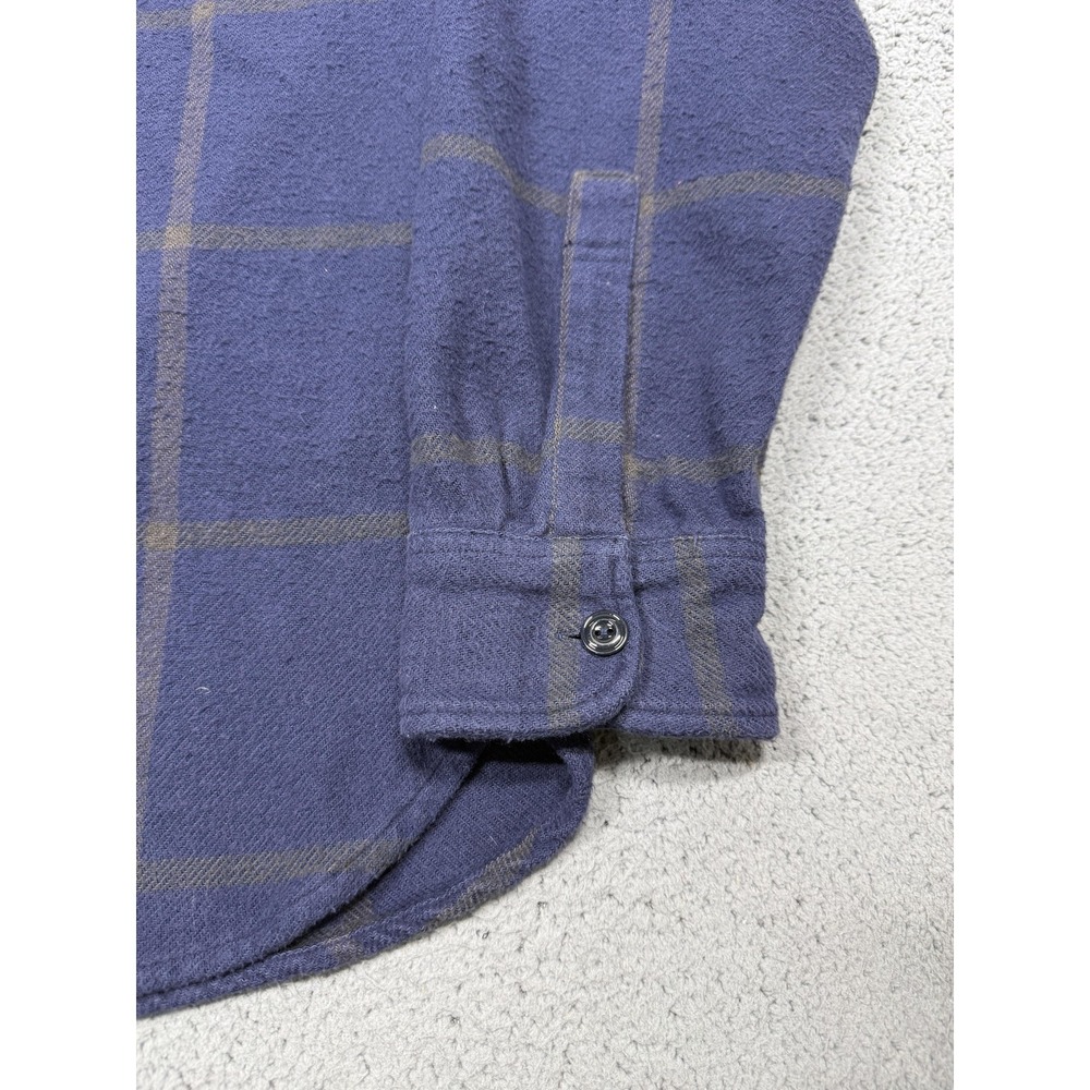 Wallace & Barnes Shirt Mens 2XL Blue Plaid‎ Flannel Long Sleeve Button Up Casual - Picture 2 of 8